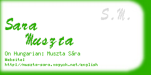 sara muszta business card